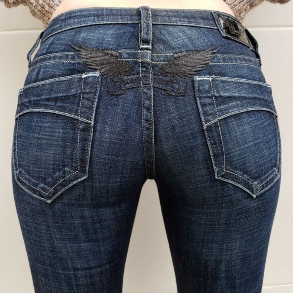 New Women's ROBIN'S JEAN sz 26 Benson Skinny Moto Jeans
